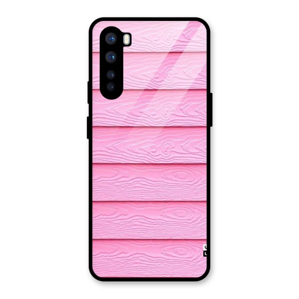 Pink Wood Glass Back Case for OnePlus Nord