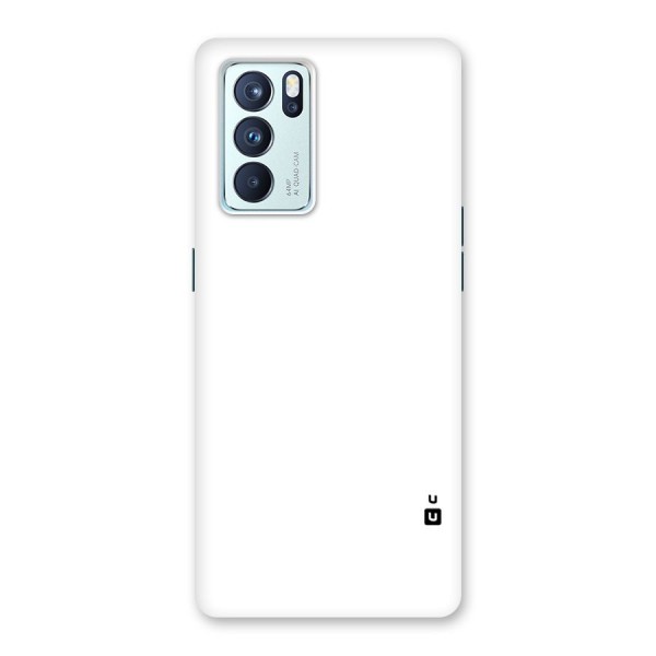 Plain White Back Case for Oppo Reno6 Pro 5G