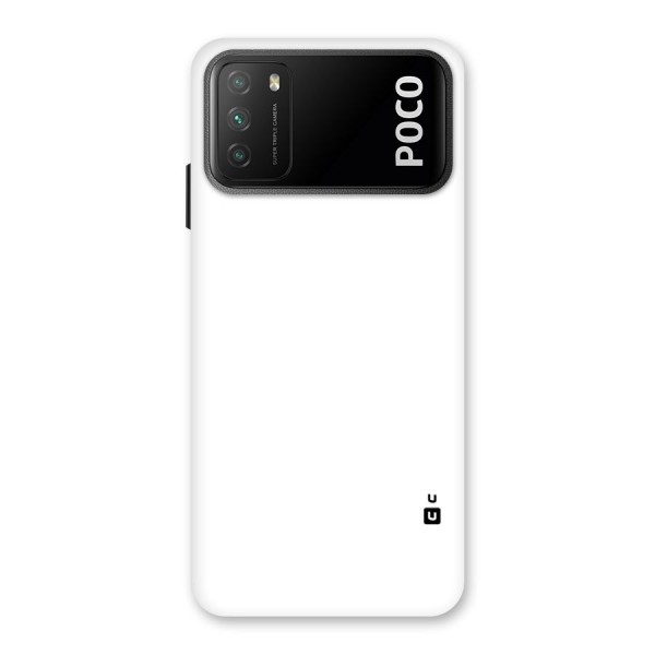 Plain White Back Case for Poco M3