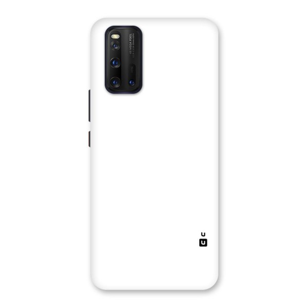 Plain White Back Case for Vivo iQOO 3