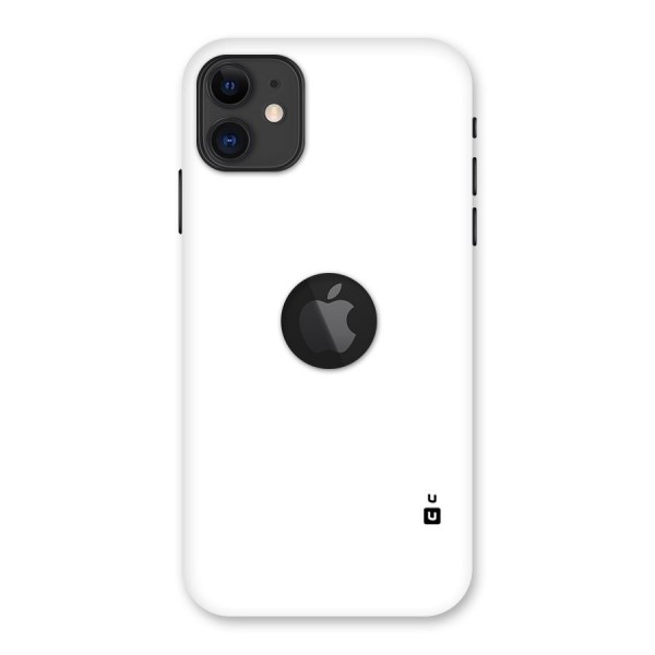 Plain White Back Case for iPhone 11 Logo Cut