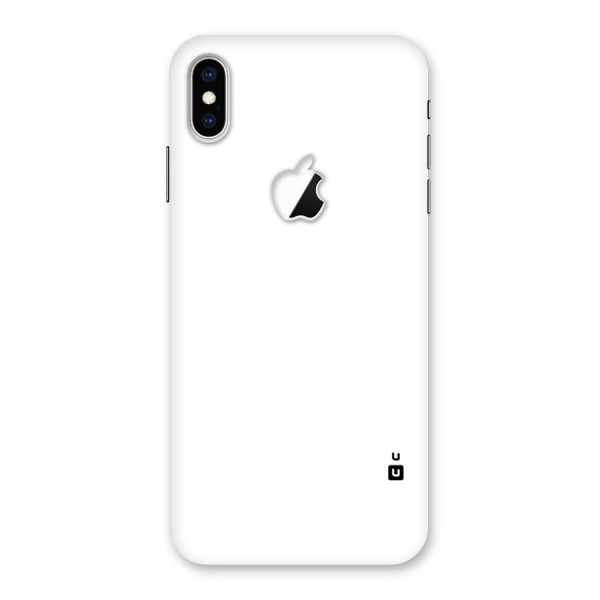 Plain White Back Case for iPhone XS Max Apple Cut
