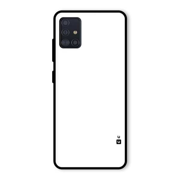 Plain White Glass Back Case for Galaxy A51