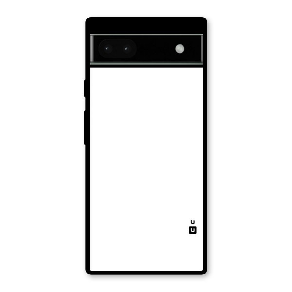Plain White Glass Back Case for Google Pixel 6a