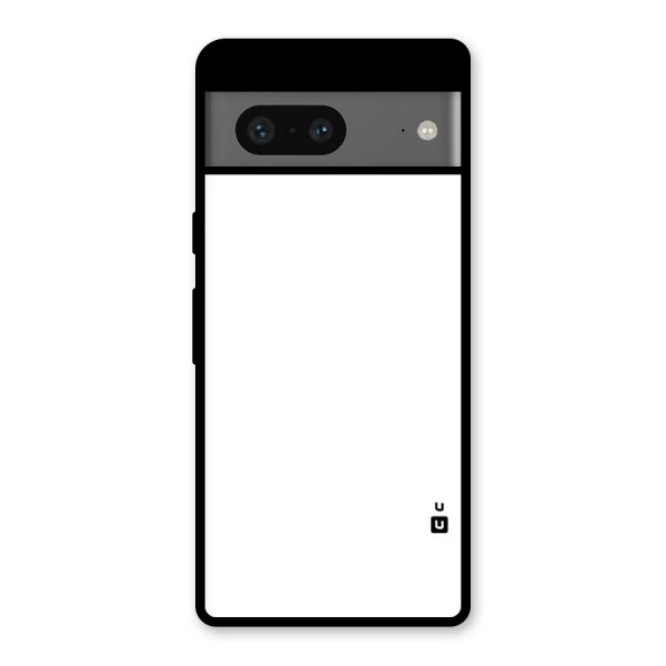 Plain White Glass Back Case for Google Pixel 7