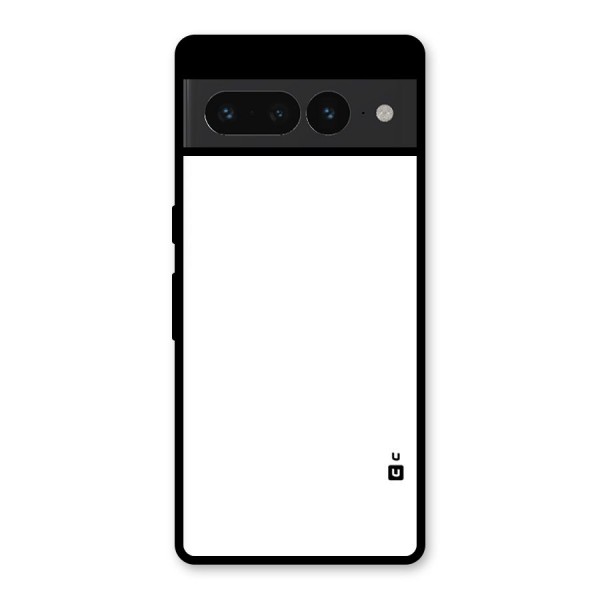 Plain White Glass Back Case for Google Pixel 7 Pro