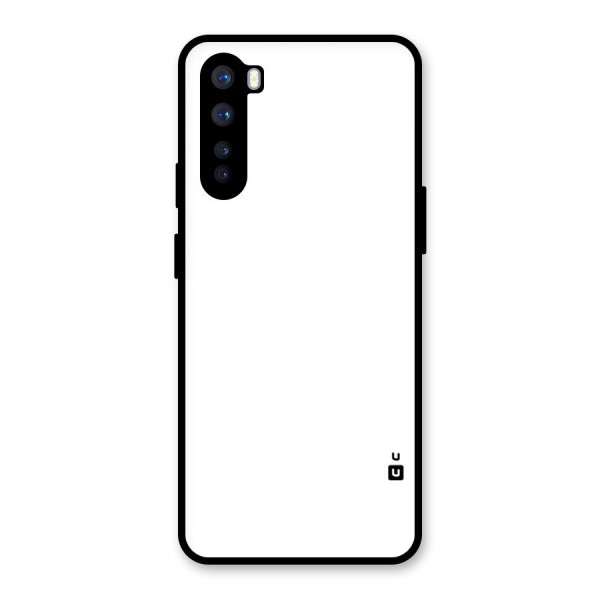Plain White Glass Back Case for OnePlus Nord