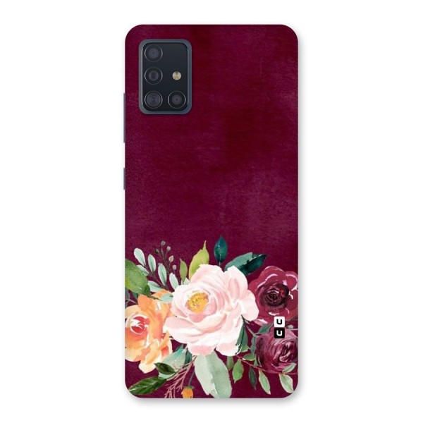 Plum Floral Design Back Case for Galaxy A51