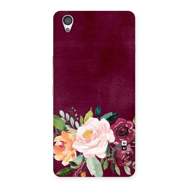 Plum Floral Design Back Case for OnePlus X