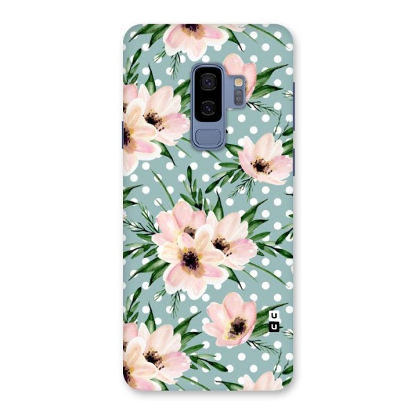 Polka Art Floral Back Case for Galaxy S9 Plus