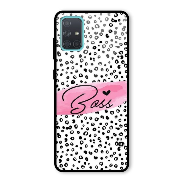 Polka Boss Glass Back Case for Galaxy A71