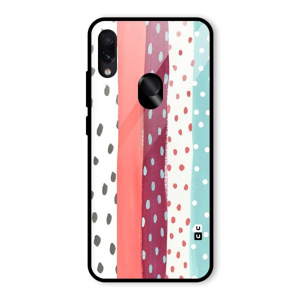 Polka Brush Art Glass Back Case for Redmi Note 7