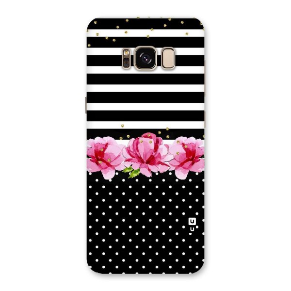 Polka Floral Stripes Back Case for Galaxy S8
