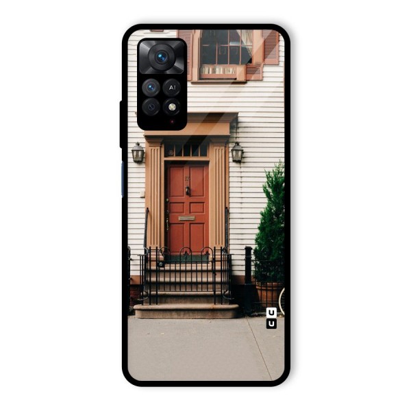 Pretty Orange Door Glass Back Case for Redmi Note 11 Pro Plus 5G