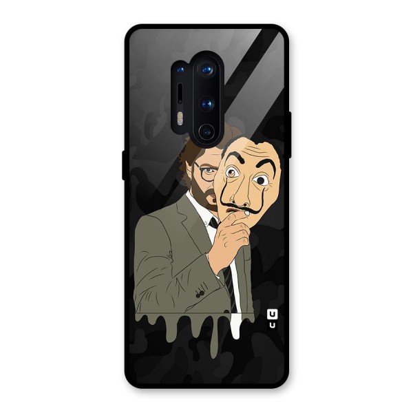 Professor Art Camouflage Glass Back Case for OnePlus 8 Pro