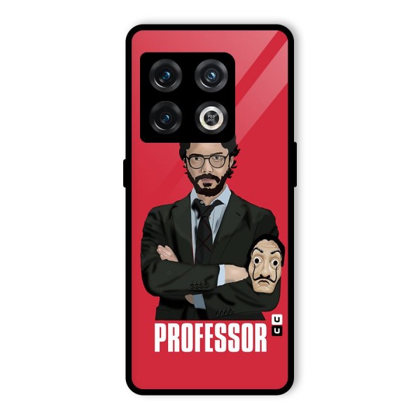 Professor Art Illustration Glass Back Case for OnePlus 10 Pro 5G
