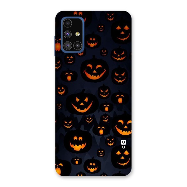 Pumpkin Smile Pattern Back Case for Galaxy M51