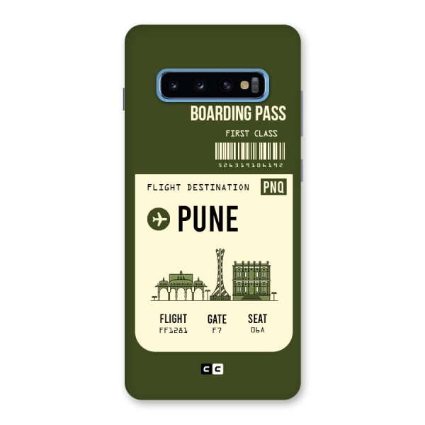 Pune Boarding Pass Back Case for Galaxy S10 Plus