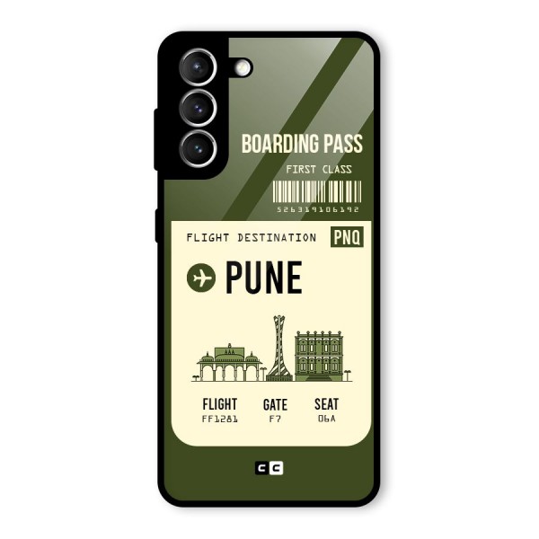 Pune Boarding Pass Glass Back Case for Galaxy S21 5G