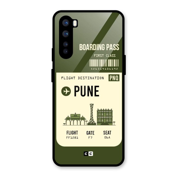 Pune Boarding Pass Glass Back Case for OnePlus Nord