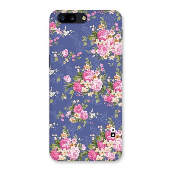 Purple Pink Floral Back Case for OnePlus 5