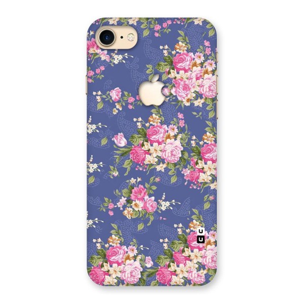 Purple Pink Floral Back Case for iPhone 7 Apple Cut