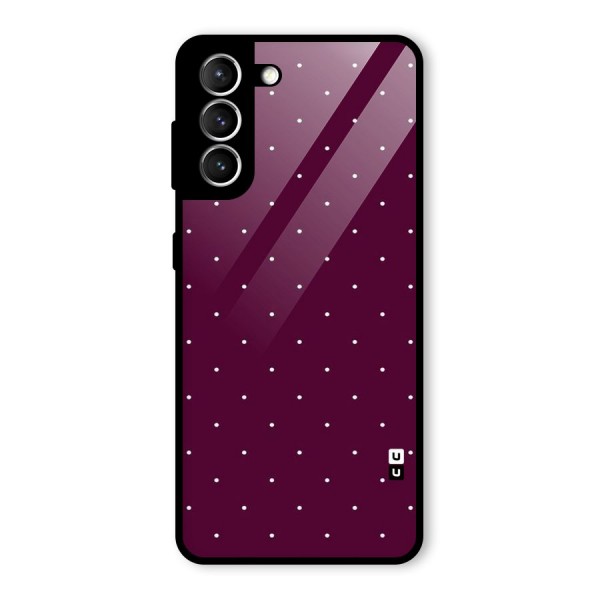 Purple Polka Glass Back Case for Galaxy S21 5G