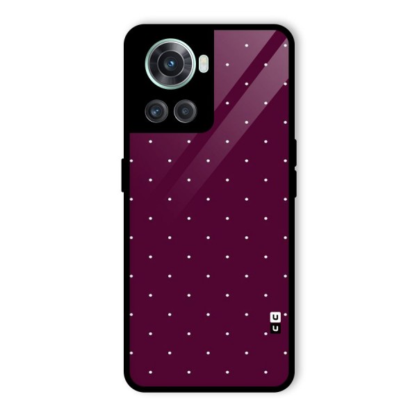 Purple Polka Glass Back Case for OnePlus 10R