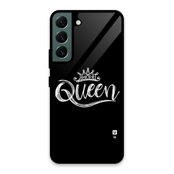 Queen Crown Glass Back Case for Galaxy S22 5G