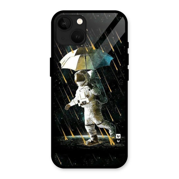 Rain Spaceman Glass Back Case for iPhone 13