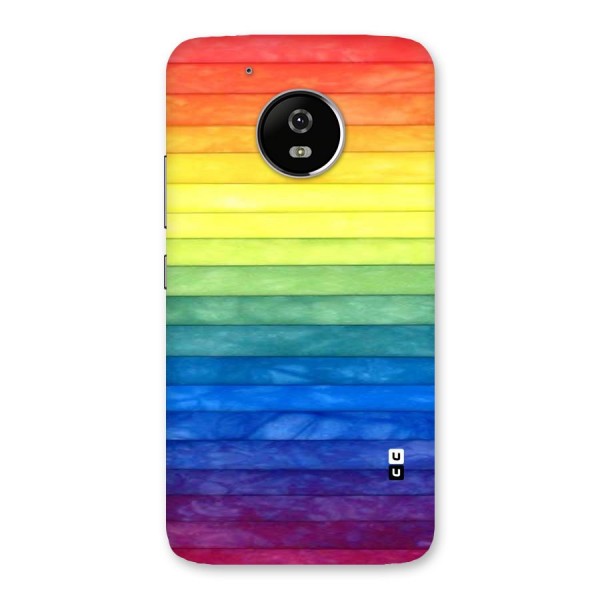 Rainbow Colors Stripes Back Case for Moto G5