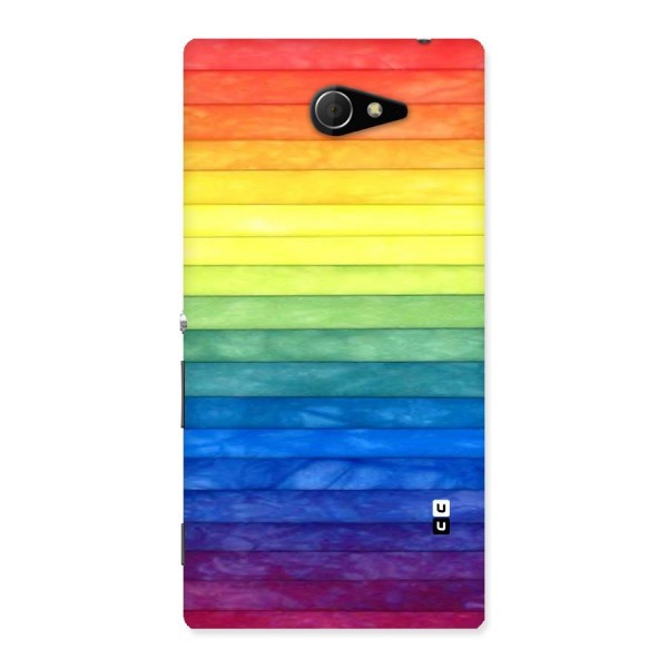 Rainbow Colors Stripes Back Case for Sony Xperia M2