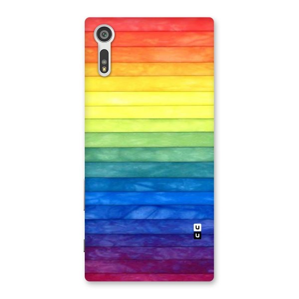 Rainbow Colors Stripes Back Case for Xperia XZ