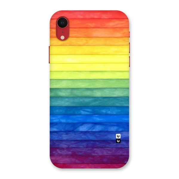 Rainbow Colors Stripes Back Case for iPhone XR