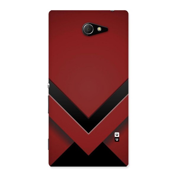 Red Black Fold Back Case for Sony Xperia M2