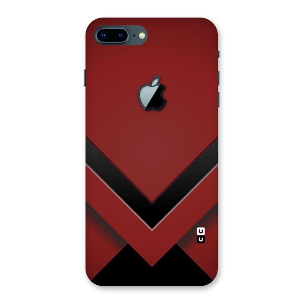 Red Black Fold Back Case for iPhone 7 Plus Apple Cut