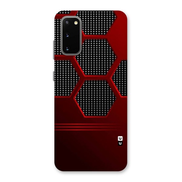 Red Black Hexagons Back Case for Galaxy S20