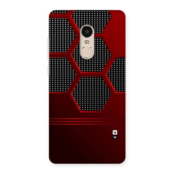 Red Black Hexagons Back Case for Xiaomi Redmi Note 4