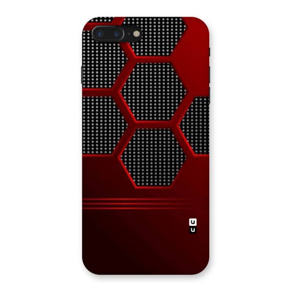 Red Black Hexagons Back Case for iPhone 7 Plus