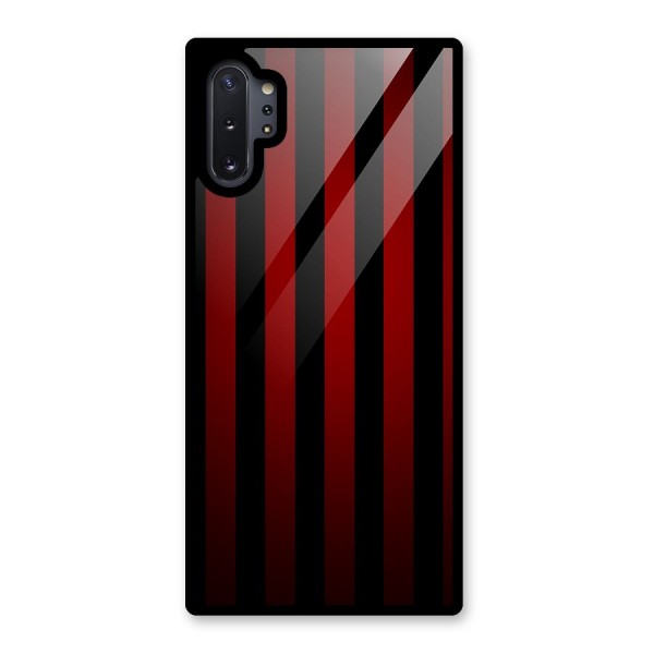 Red Black Stripes Glass Back Case for Galaxy Note 10 Plus