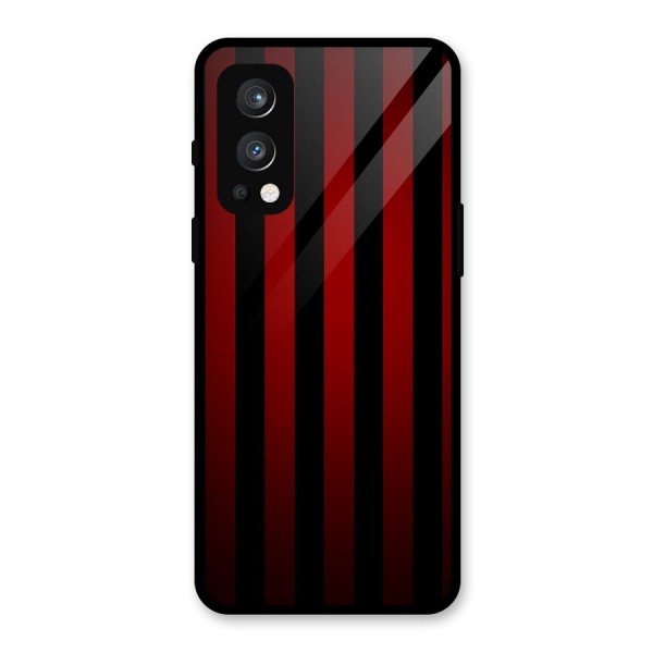 Red Black Stripes Glass Back Case for OnePlus Nord 2 5G
