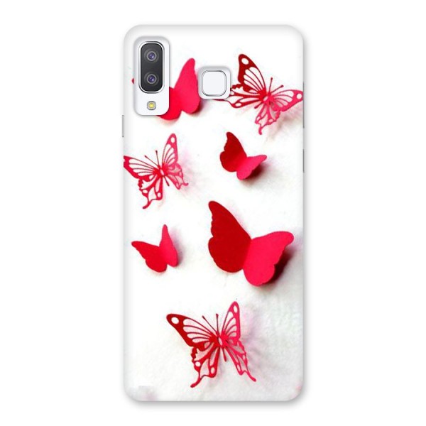 Red Butterflies Back Case for Galaxy A8 Star