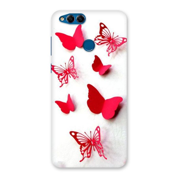 Red Butterflies Back Case for Honor 7X