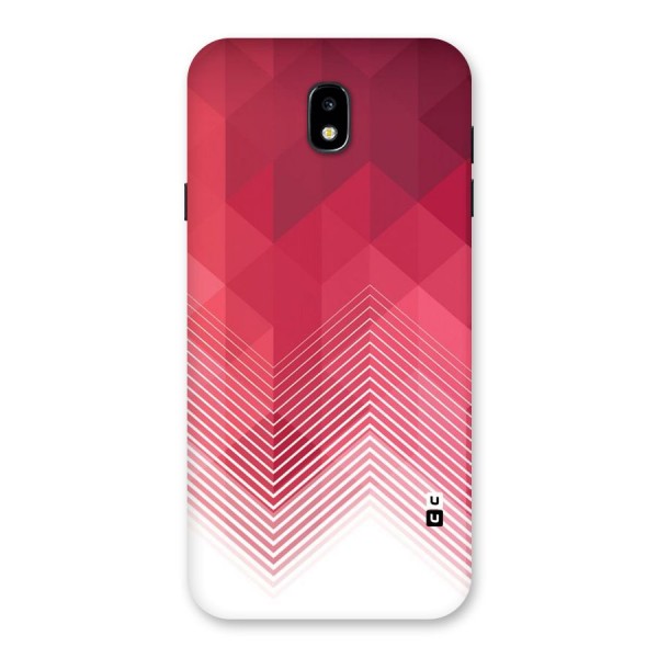 Red Chevron Abstract Back Case for Galaxy J7 Pro