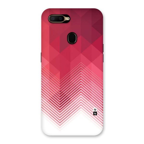 Red Chevron Abstract Back Case for Oppo A5s