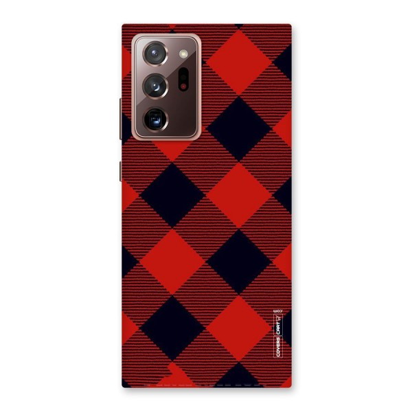 Red Diagonal Check Back Case for Galaxy Note 20 Ultra