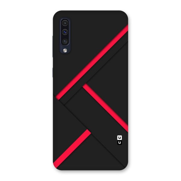 Red Disort Stripes Back Case for Galaxy A50