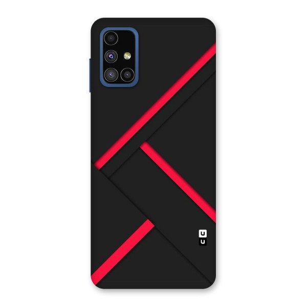Red Disort Stripes Back Case for Galaxy M51