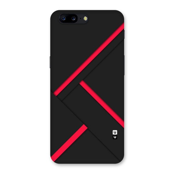 Red Disort Stripes Back Case for OnePlus 5