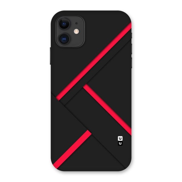 Red Disort Stripes Back Case for iPhone 11